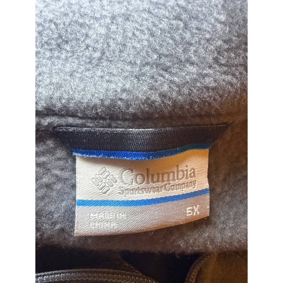 Columbia Mens Full Zip Fleece Jacket Grey Two Tone WS3220 Size 5X - Picture 2 of 11